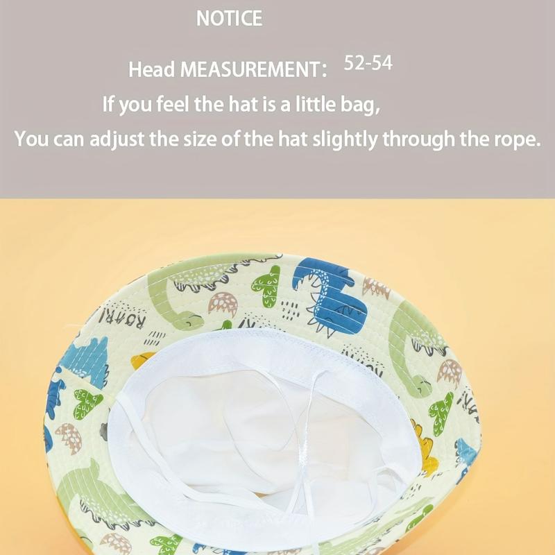 Boys Dino Print Sun Bucket Cap for Kids