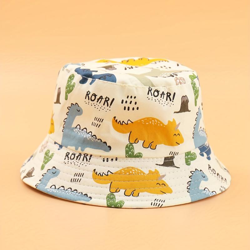 Boys Dino Print Sun Bucket Cap for Kids
