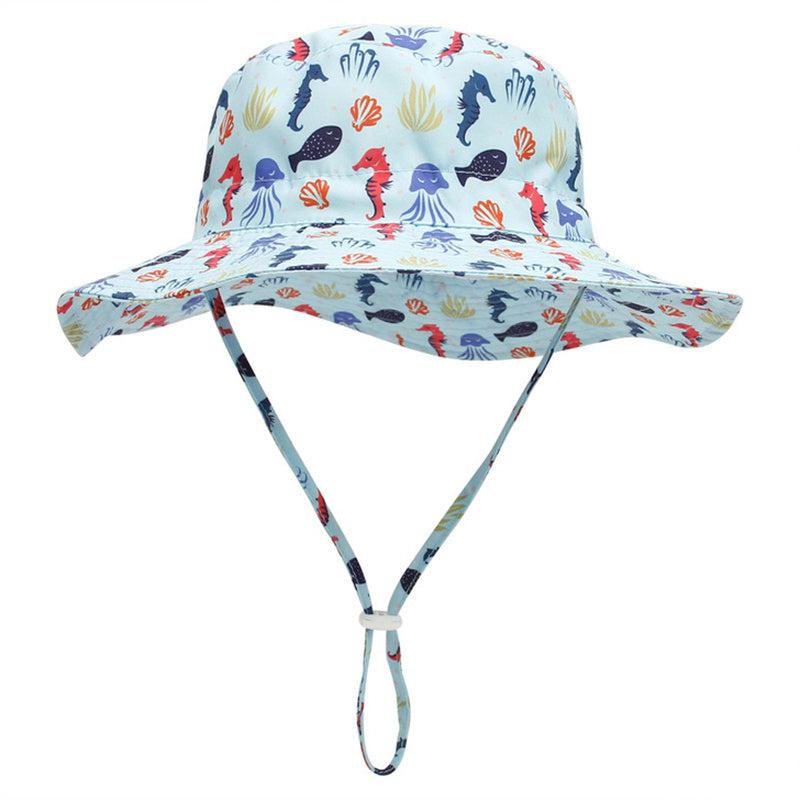 Summer Baby Sun Hat with Neck Ear Cover Anti UV Kids Beach Caps Bucket Cap