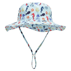 Summer Baby Sun Hat with Neck Ear Cover Anti UV Kids Beach Caps Bucket Cap