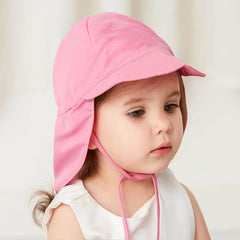 Toddler Solid Bucket Hat Sunscreen Adjustable Wide Brim Beach Basin Hat