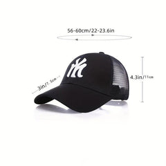 Men's Sunscreen Mesh Hat MY Letter Baseball Cap