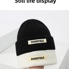 Men's Novelty Wool Beanie Autumn Winter Knitted Hat Warm Coldproof