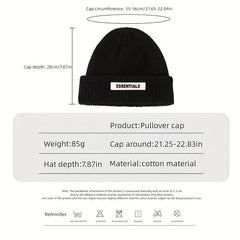 Men's Novelty Wool Beanie Autumn Winter Knitted Hat Warm Coldproof
