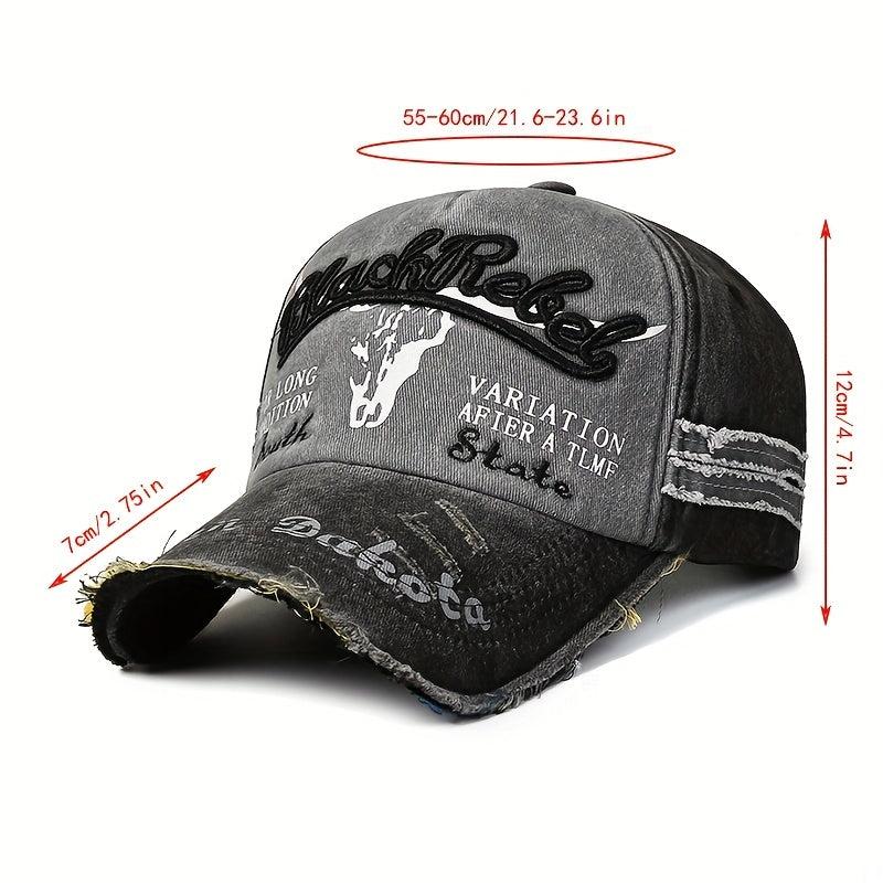 Men's Washed Embroidered Baseball Cap