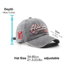 Men's Retro Baseball Hat Pattern Charms Embroidery Baseball Cap Sunshade Hat