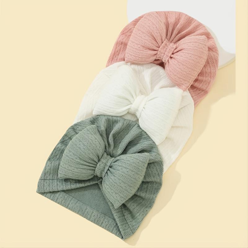 3-Pack Baby Bow Hats