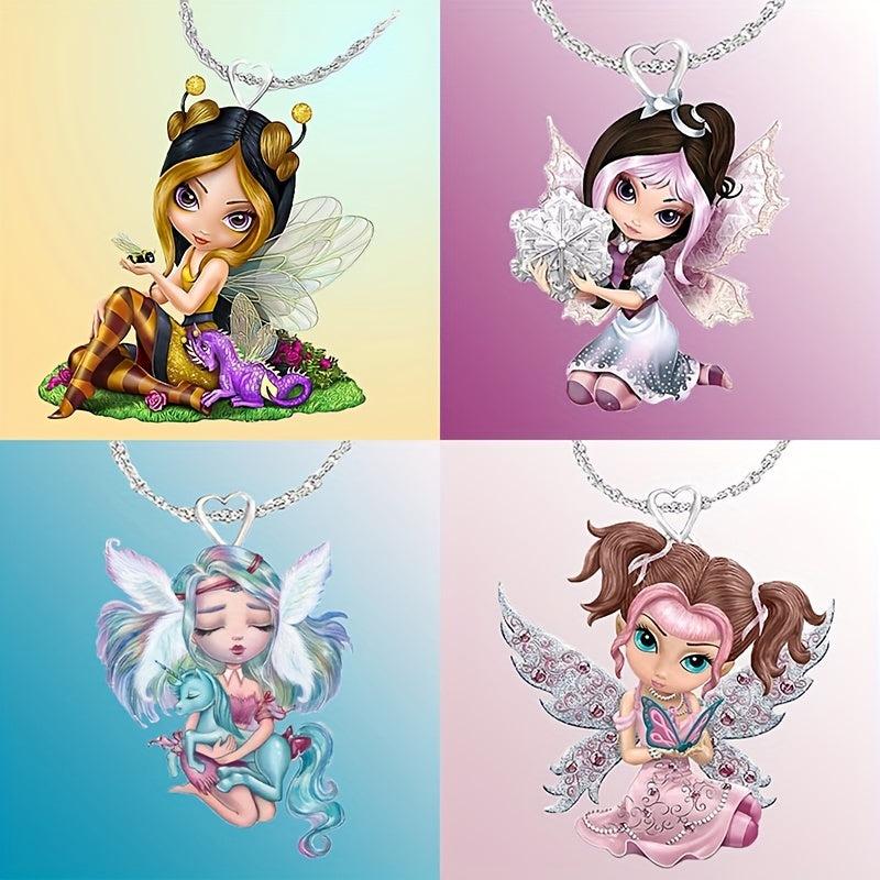 Fairy Princess Pendant Necklace Gift For Daughter