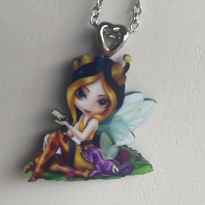 Fairy Princess Pendant Necklace Gift For Daughter