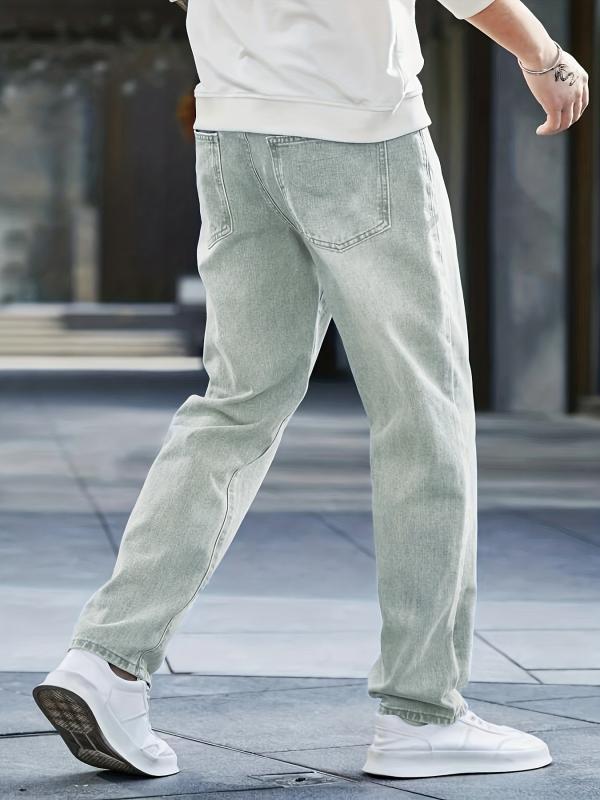 Men's Distressed Jeans Casual Street Style Denim Pants
