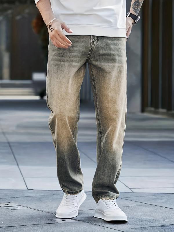Men's Distressed Jeans Casual Street Style Denim Pants