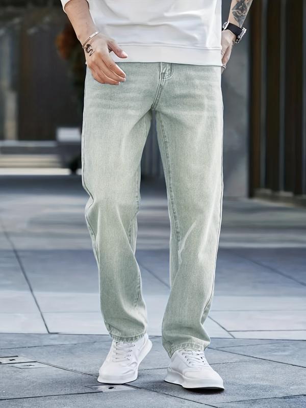 Men's Distressed Jeans Casual Street Style Denim Pants