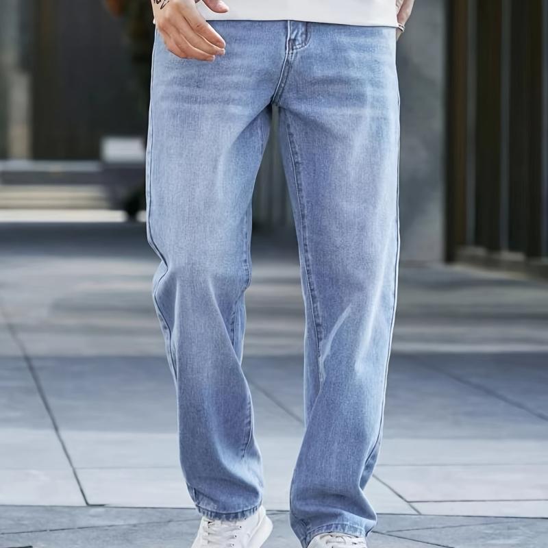Men's Distressed Jeans Casual Street Style Denim Pants