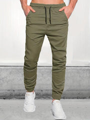 Men's Drawstring Joggers Casual Tapered Pants Fitness Cycling