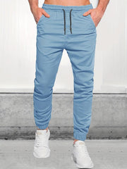 Men's Drawstring Joggers Casual Tapered Pants Fitness Cycling