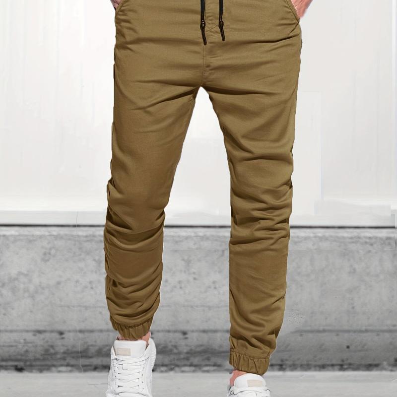 Men's Drawstring Joggers Casual Tapered Pants Fitness Cycling