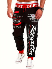 Men's Stylish Letter Joggers Casual Drawstring Pants