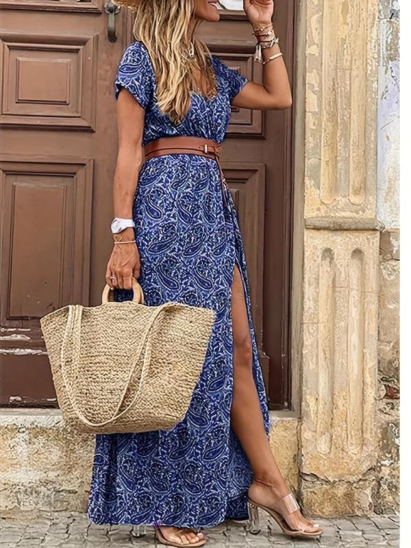 Floral Maxi Long Dress - Women's Boho Party Evening Casual Dress