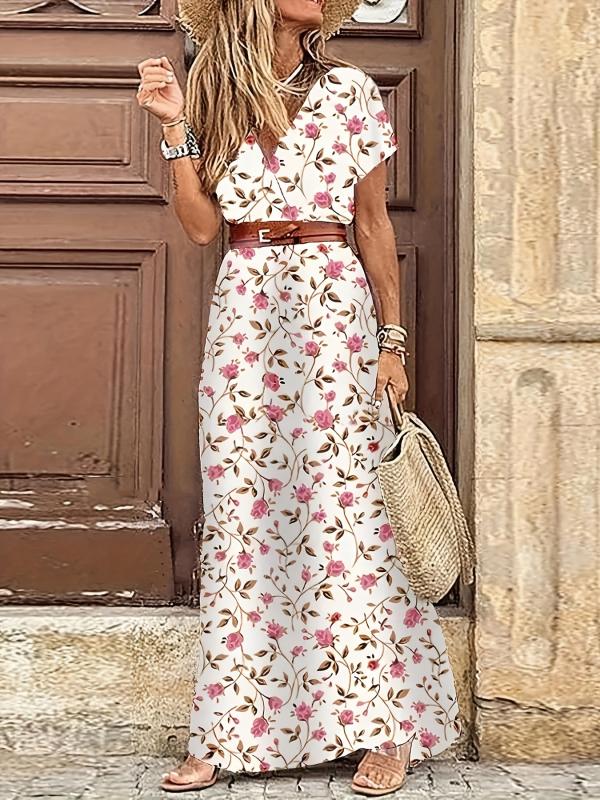 Floral Maxi Long Dress - Women's Boho Party Evening Casual Dress