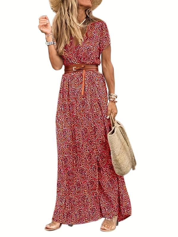 Floral Maxi Long Dress - Women's Boho Party Evening Casual Dress