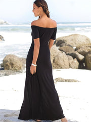 Bohemian Off Shoulder Dress Casual Beach Dress
