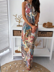 Sleeveless Side Slit Maxi Dress Casual Dress Women's Clothing
