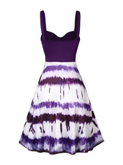 Tie Dye Criss Cross Dress Ruffle Sleeveless