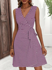 Sleeveless Wrap Dress Casual Dress For Summer & Spring Women's Clothing