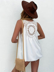 Crochet V Neck Tank Top for Women