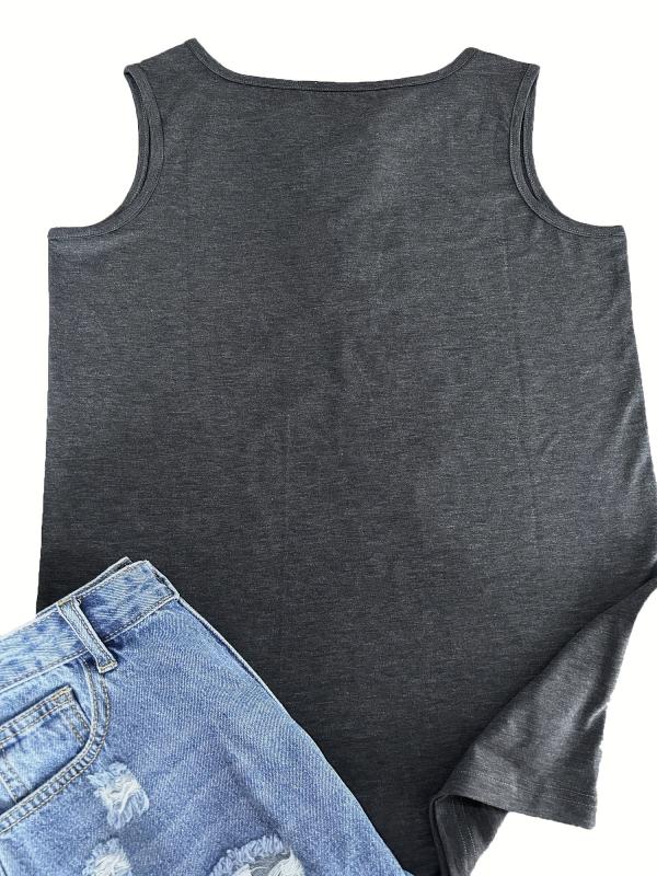 Skull Print Criss Cross Tank Top Sexy Sleeveless V Neck Tank Top