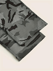 Camo Print Cargo Pants With Pockets