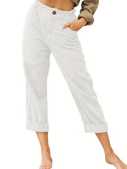 Wide Leg Elastic Waist Pants for Spring & Summer