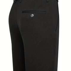 Men's Solid Stretch Dress Pants for Business