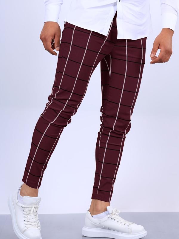Men's Striped Casual Pants for Spring Fall