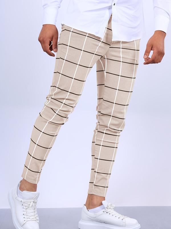 Men's Striped Casual Pants for Spring Fall