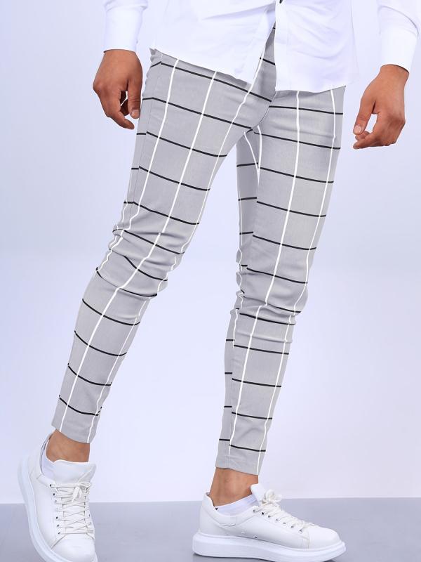 Men's Striped Casual Pants for Spring Fall