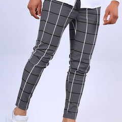 Men's Striped Casual Pants for Spring Fall