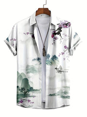 Men's Paint Print Drop Shoulder Shirt