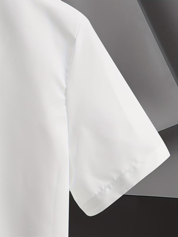 Solid Men's Short Sleeve Casual Shirt for Summer