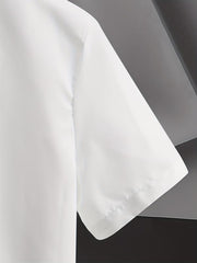 Solid Men's Short Sleeve Casual Shirt for Summer