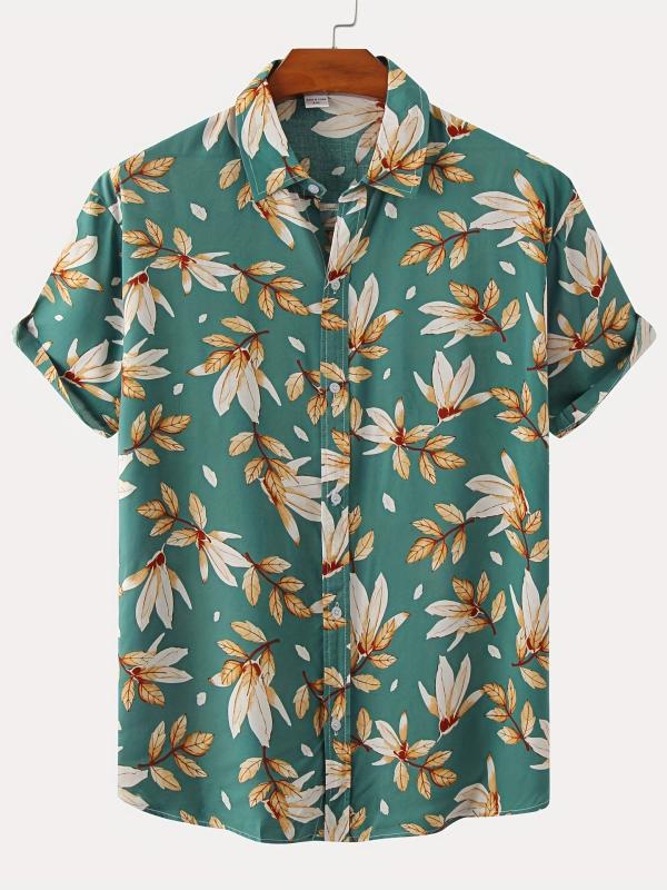 Men s Grey Short Sleeve Casual Shirt