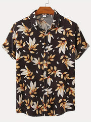 Men s Grey Short Sleeve Casual Shirt