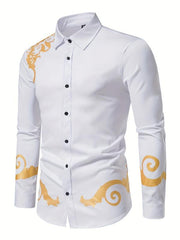 Men's Long-sleeved Shirt with Printing