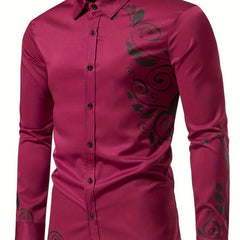 Men's Long-sleeved Shirt with Printing
