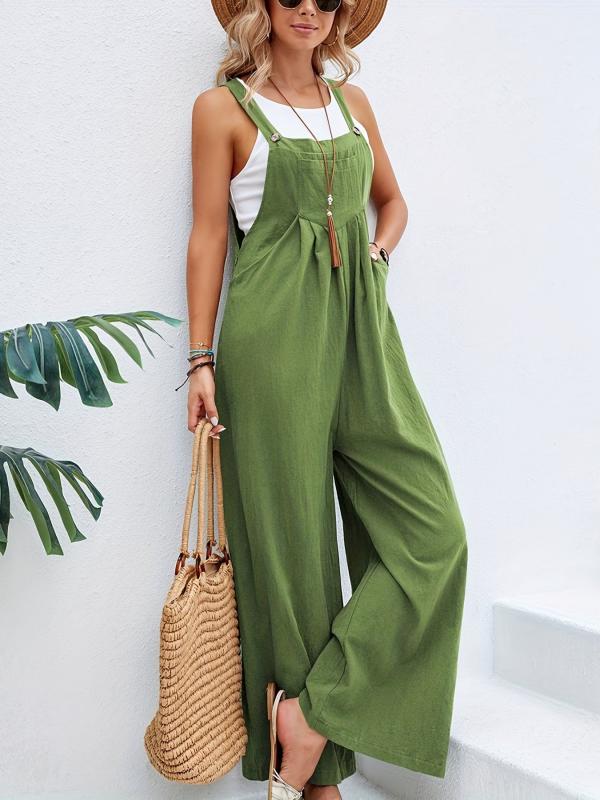 Boho Sleeveless Jumpsuit With Pockets
