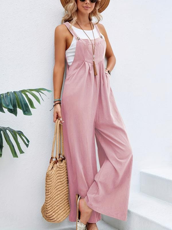 Boho Sleeveless Jumpsuit With Pockets