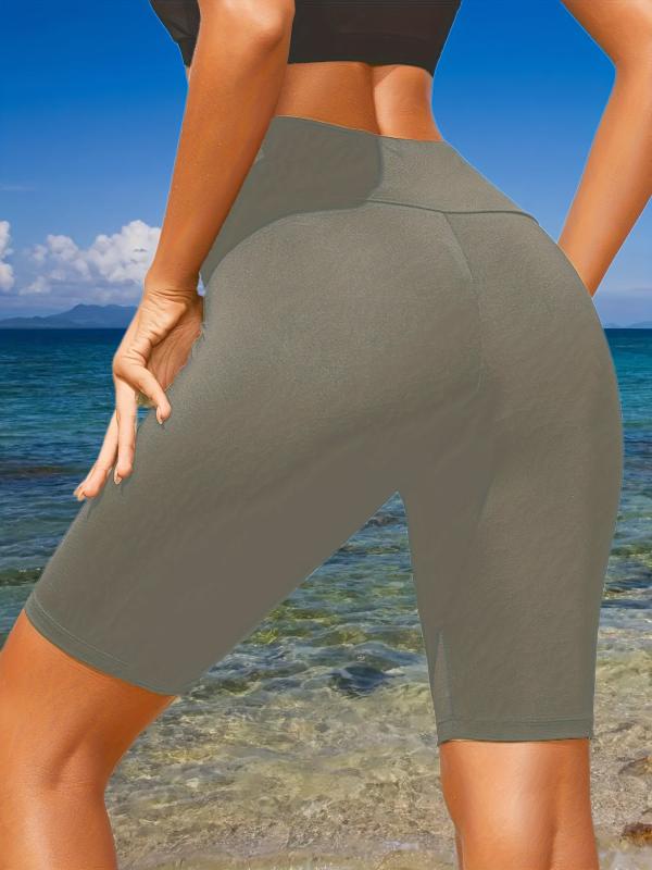 High Waist Mid Length Swimming Pants for Women