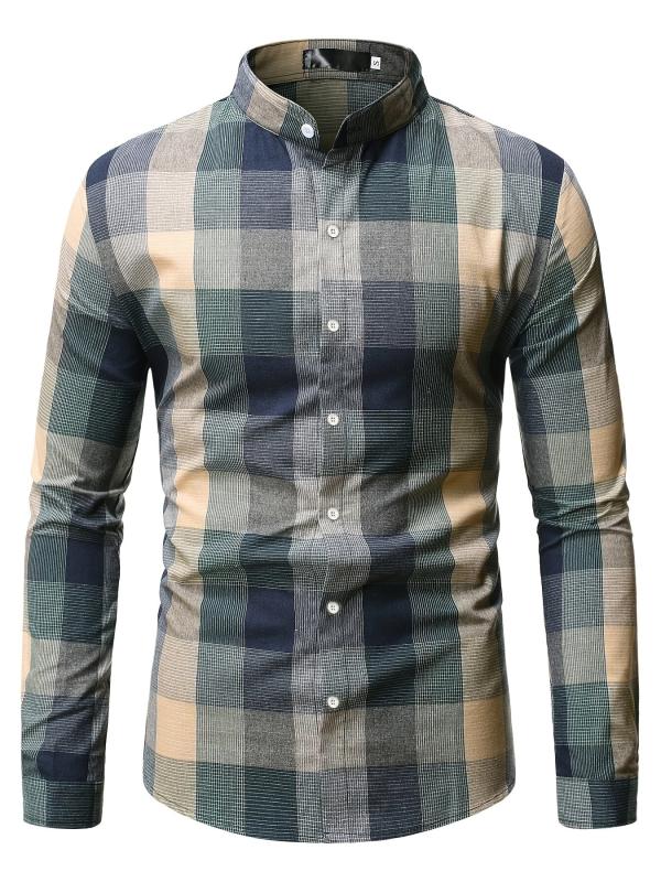 Men's Plaid Button Down Regular Fit Shirt
