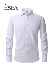 Multicolor Long Sleeve Button Down Men's Dress Shirt
