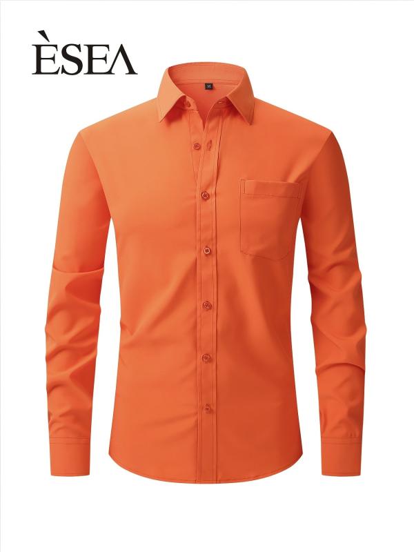 Multicolor Long Sleeve Button Down Men's Dress Shirt